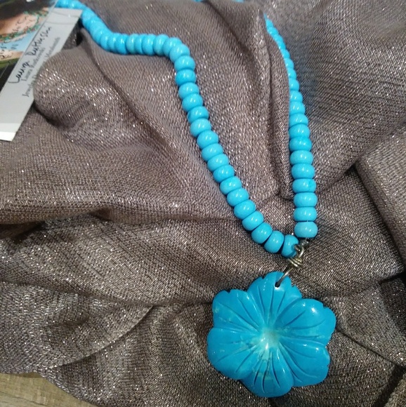 Turquoise and Sterling Necklace - Picture 3 of 8
